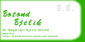 botond bjelik business card